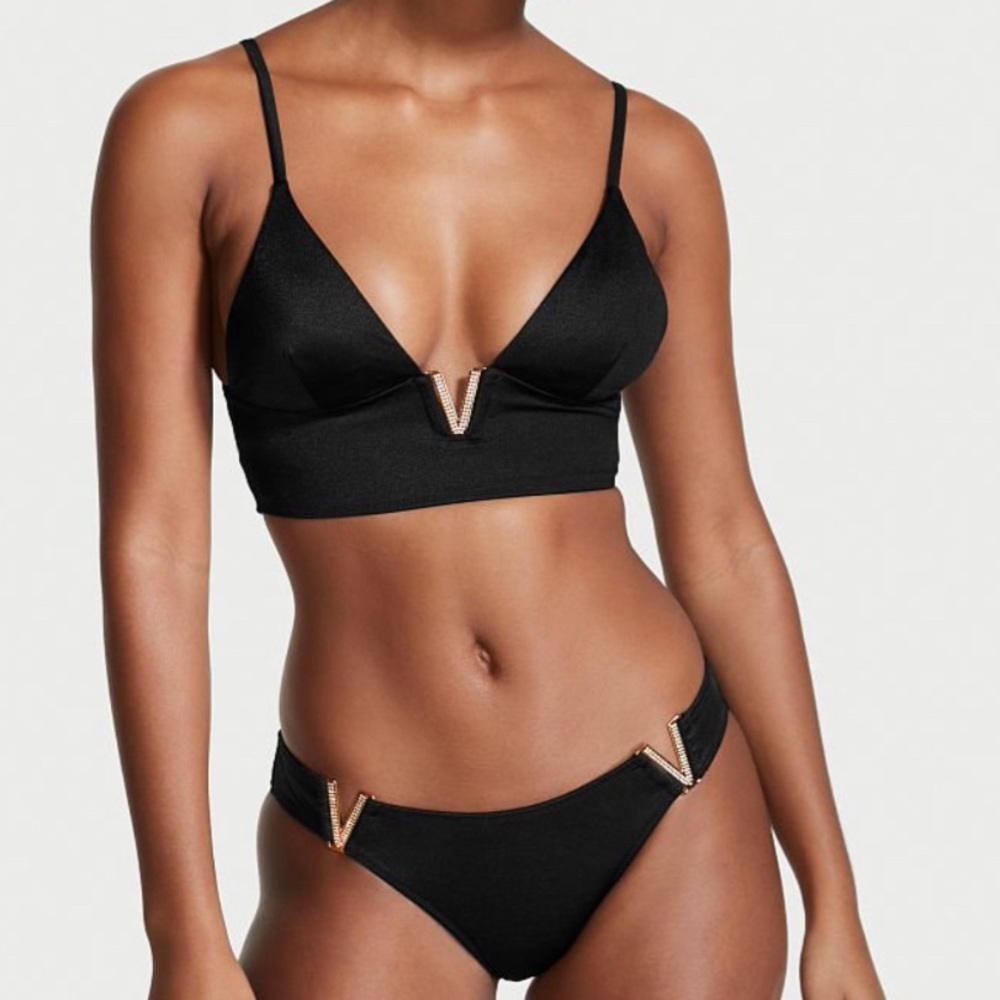 NWT Victoria’s Secret V- Hardware swim bottom and top